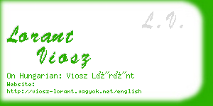 lorant viosz business card